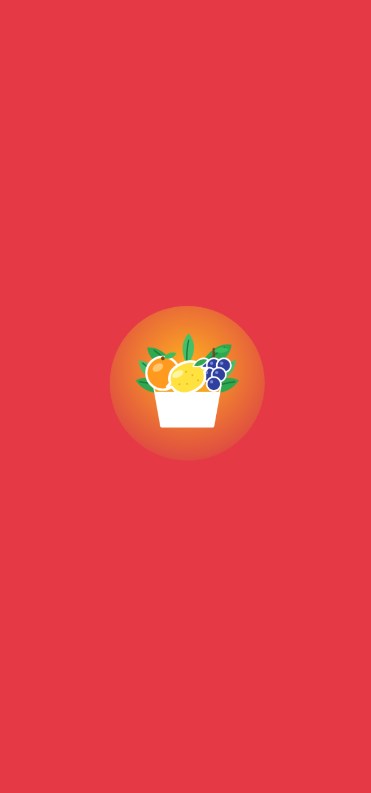 Champaran Mart opening screen with the basket logo on red